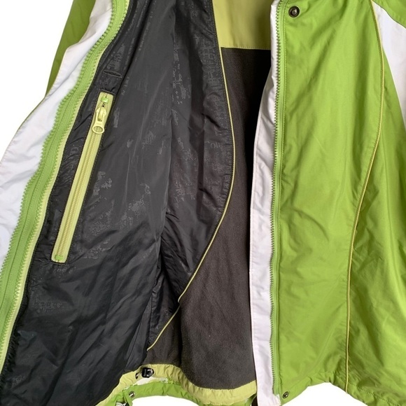 Columbia Core Interchangeable Ski Coat Women Large Green White Sportswear Jacket - Picture 3 of 9
